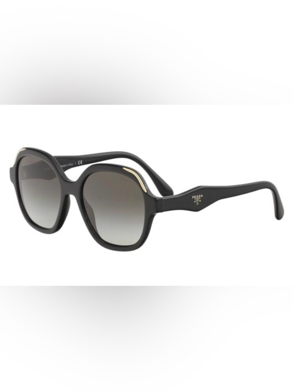 Prada SPR 06U Women’s Black Square Full-Rim Sunglasses 52-18 1AB-0A7